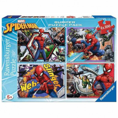 Imagen puzle spiderman 4x100 piezas Imagen puzle spiderman 4x100 piezas
