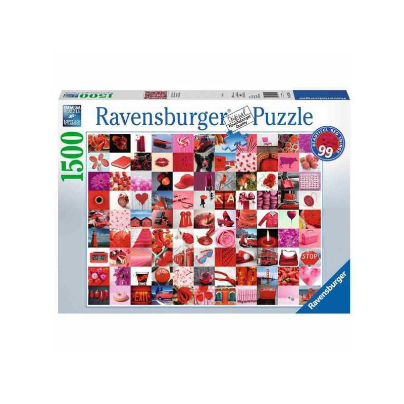 Imagen puzle 99 cosas bellas en rojo 1500 piezas Imagen puzle 99 cosas bellas en rojo 1500 piezas