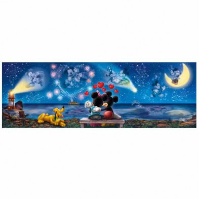 imagen 1 de puzle panorama mickey y minnie 1000 piezas