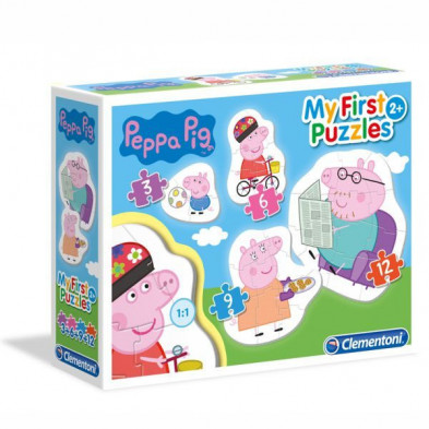 Imagen mi primer puzle progresivo peppa pig 3 6 9 12 pzas