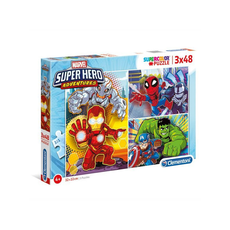 Imagen puzle superheroes 3 x 48 piezas