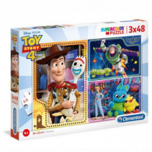 Imagen puzle toy story 4 3 x 48 piezas