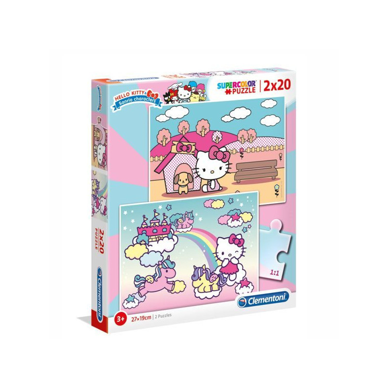 Imagen puzle hello kitty 2 x 20 piezas