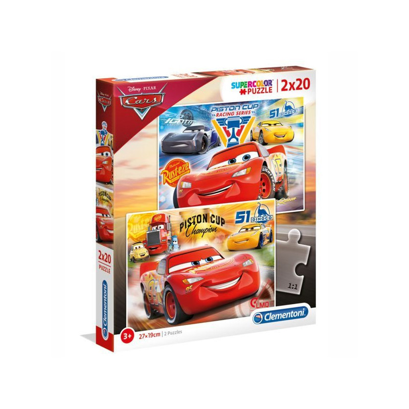 Imagen puzle cars 2 x 20 piezas Imagen puzle cars 2 x 20 piezas