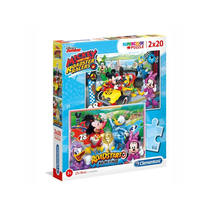 Imagen puzle mickey roadster racers 2 x 20 piezas Imagen puzle mickey roadster racers 2 x 20 piezas