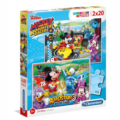 Imagen puzle mickey roadster racers 2 x 20 piezas