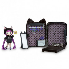 imagen 1 de mochila na! na! na! negra + muñeca exclusiva