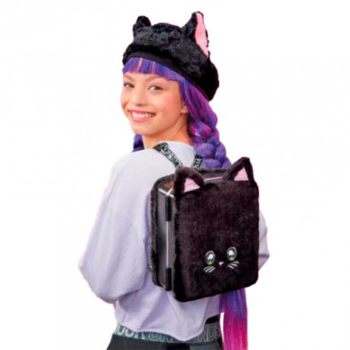 imagen 3 de mochila na! na! na! negra + muñeca exclusiva