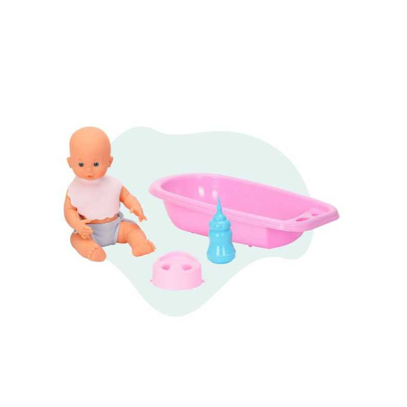 Imagen bebé mon con bañera que hace pipi Imagen bebé mon con bañera que hace pipi