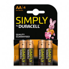 Imagen pila alkalina duracell lr6 (aa) blister 4 unidades