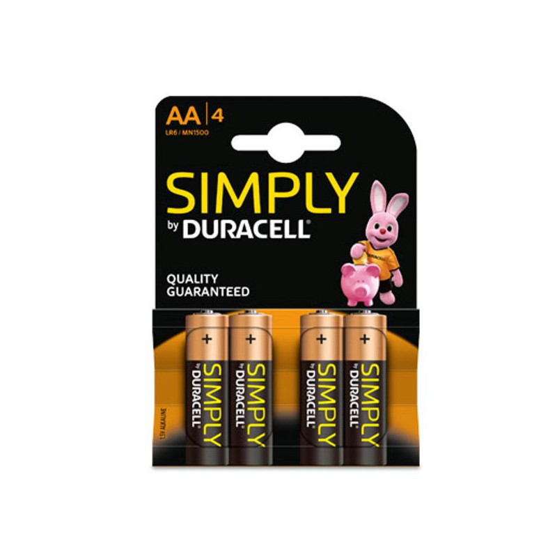 Imagen pila alkalina duracell lr6 (aa) blister 4 unidades