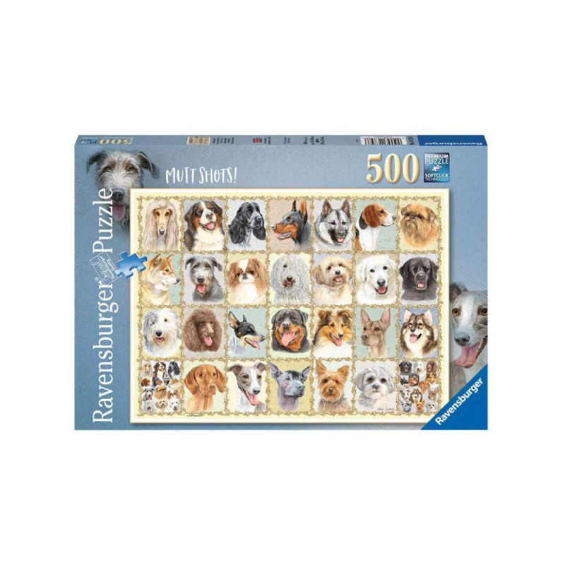 Imagen puzle retratos de perros 500 piezas Imagen puzle retratos de perros 500 piezas