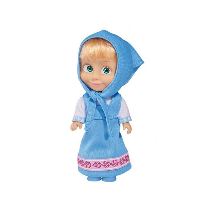 Imagen muñeca masha y el oso con vestido azul 12cm Imagen muñeca masha y el oso con vestido azul 12cm
