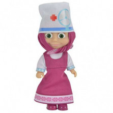 Imagen muñeca masha y el oso masha doctora 12cm