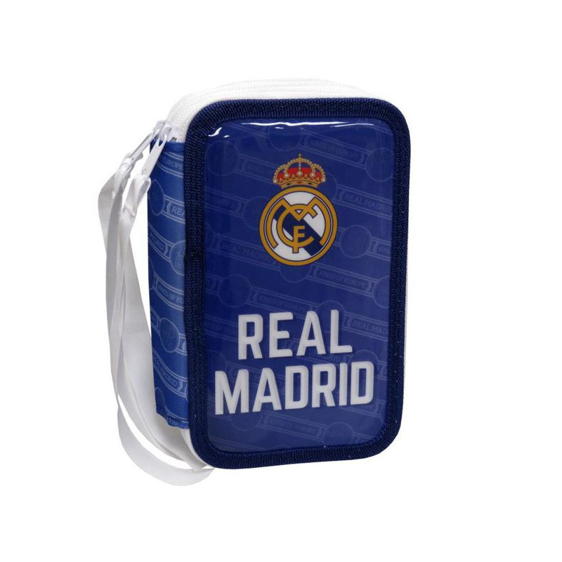 Imagen plumier 3 pisos real madrid con materail 12x6x20cm