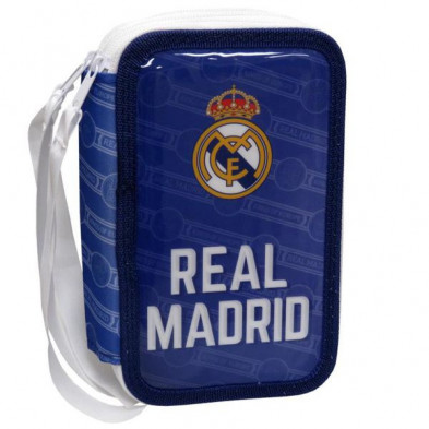 Imagen plumier 3 pisos real madrid con materail 12x6x20cm