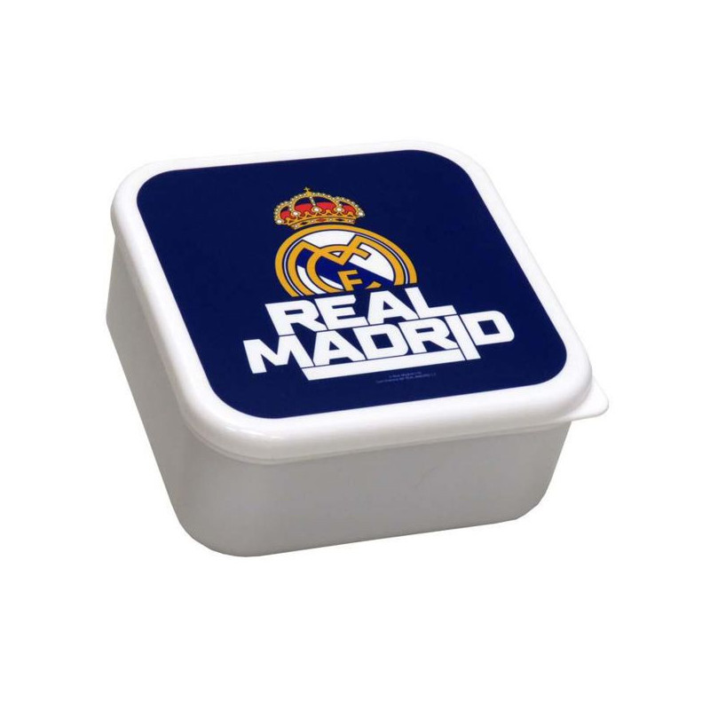 Imagen set 4 contenedores real madrid 13.5x13.5x7cm