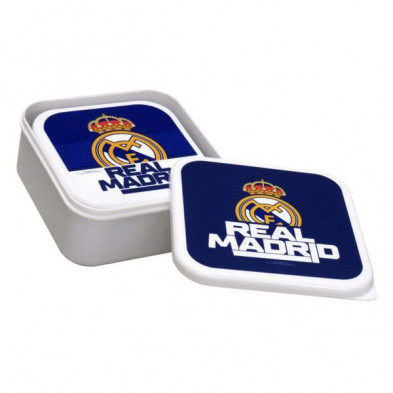 imagen 3 de set 4 contenedores real madrid 13.5x13.5x7cm