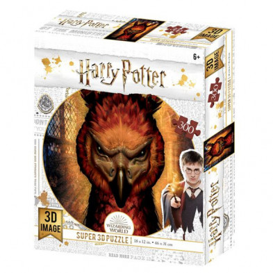 Imagen puzzle lenticular harry potter fawkes 300 piezas