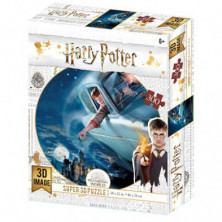 Imagen puzzle lenticular harry y weasley en el ford 300pz