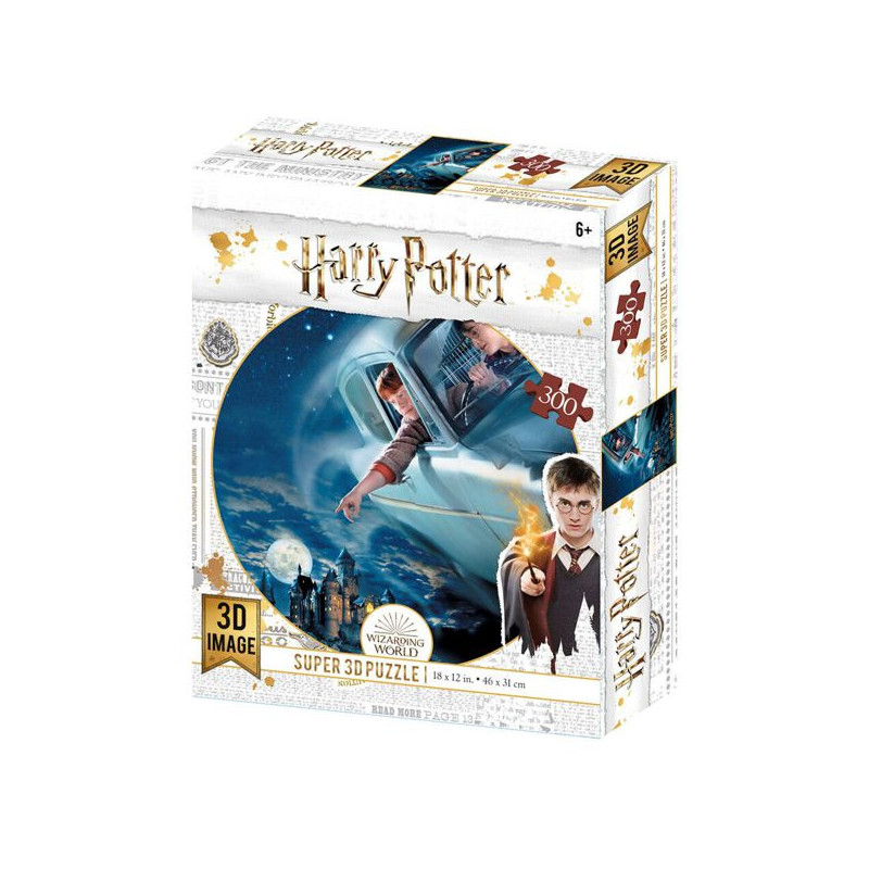 Imagen puzzle lenticular harry y weasley en el ford 300pz