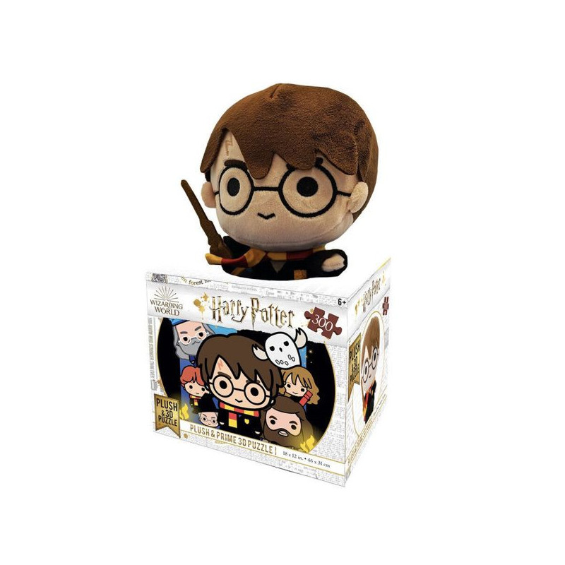 Imagen puzzle lenticular harry potter con peluche 300pz