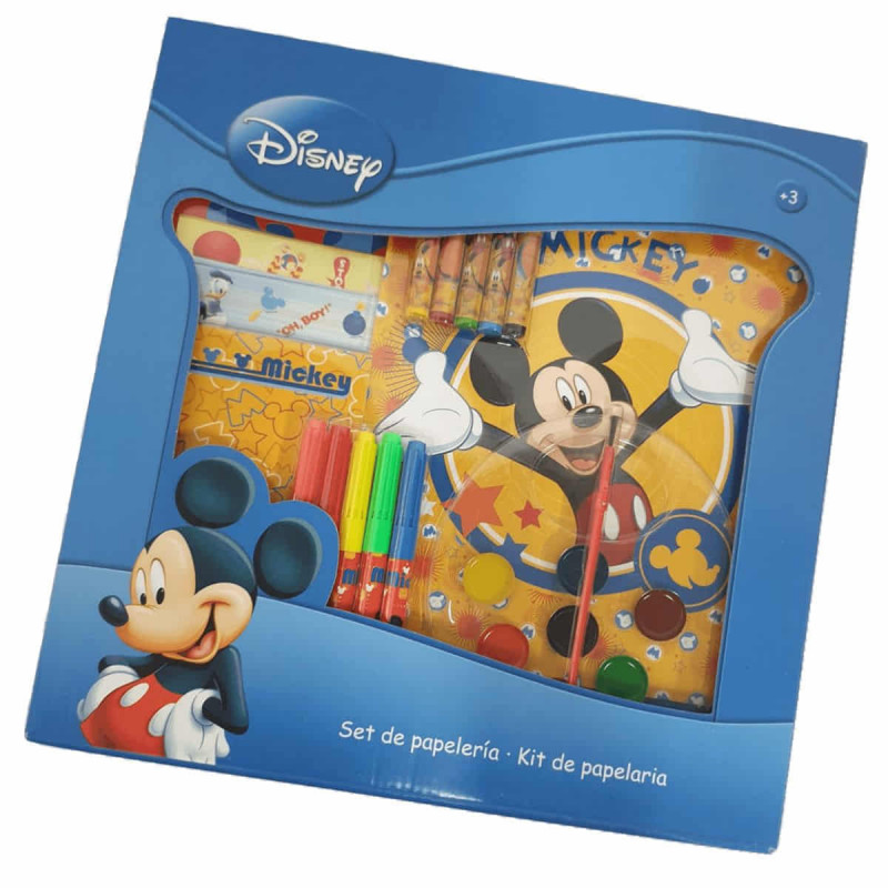 Imagen set de papelería mickey mouse disney