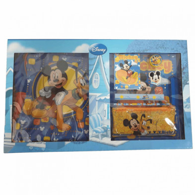 Imagen set de papelería mickey mouse disney