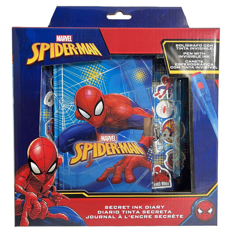 Imagen diario spiderman con boligrafo mágico Imagen diario spiderman con boligrafo mágico