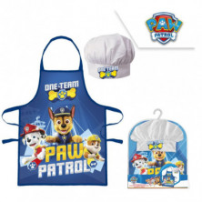 imagen 1 de set delantal y gorro paw patrol