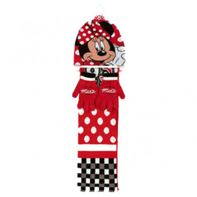 imagen 1 de set minnie gorro+bufanda+guantes