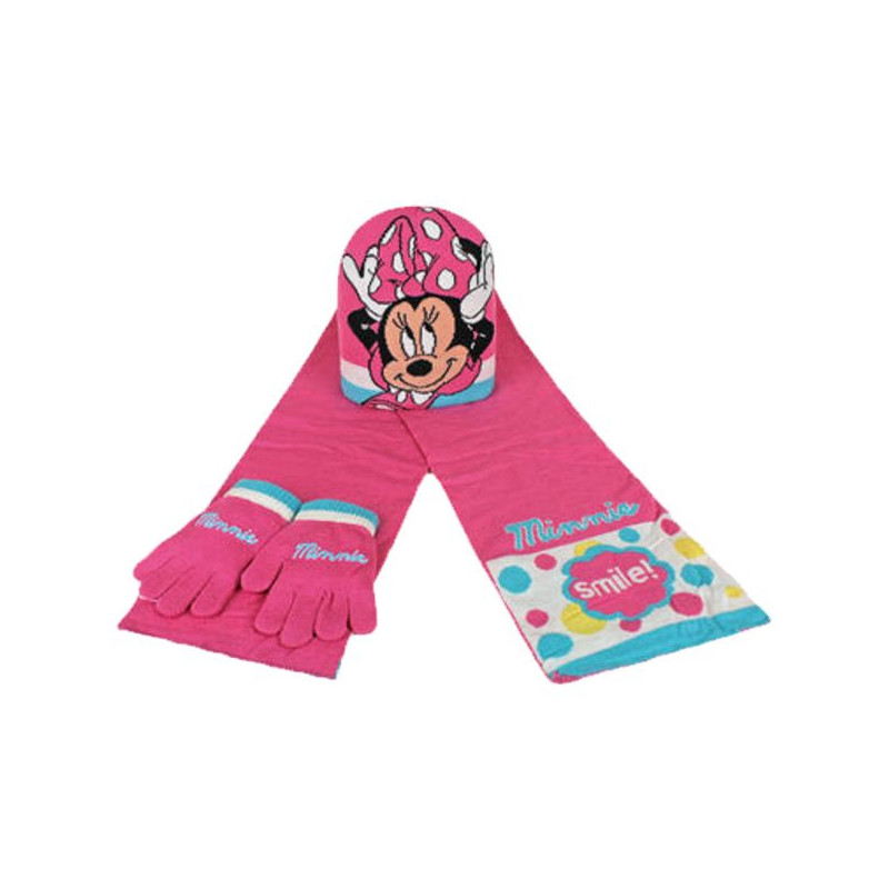 Imagen set gorro+bufanda+guantes minnie