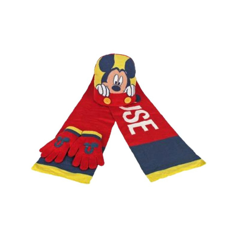 Imagen set gorro+bufanda+guantes mickey