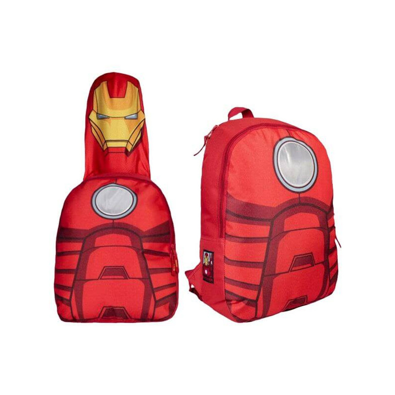 Imagen mochila capucha invisible iron man 28x41x18cm