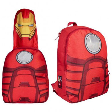 Imagen mochila capucha invisible iron man 28x41x18cm