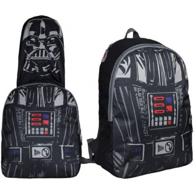 imagen 3 de mochila capucha invisible dar star wars 28x41x18cm