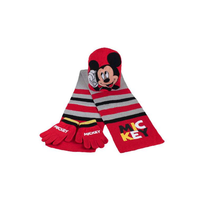 Imagen set gorro guantes bufanda mickey 50/52cm