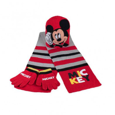 Imagen set gorro guantes bufanda mickey 50/52cm