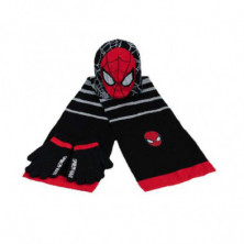 Imagen set gorro guantes bufanda spiderman 50/52cm