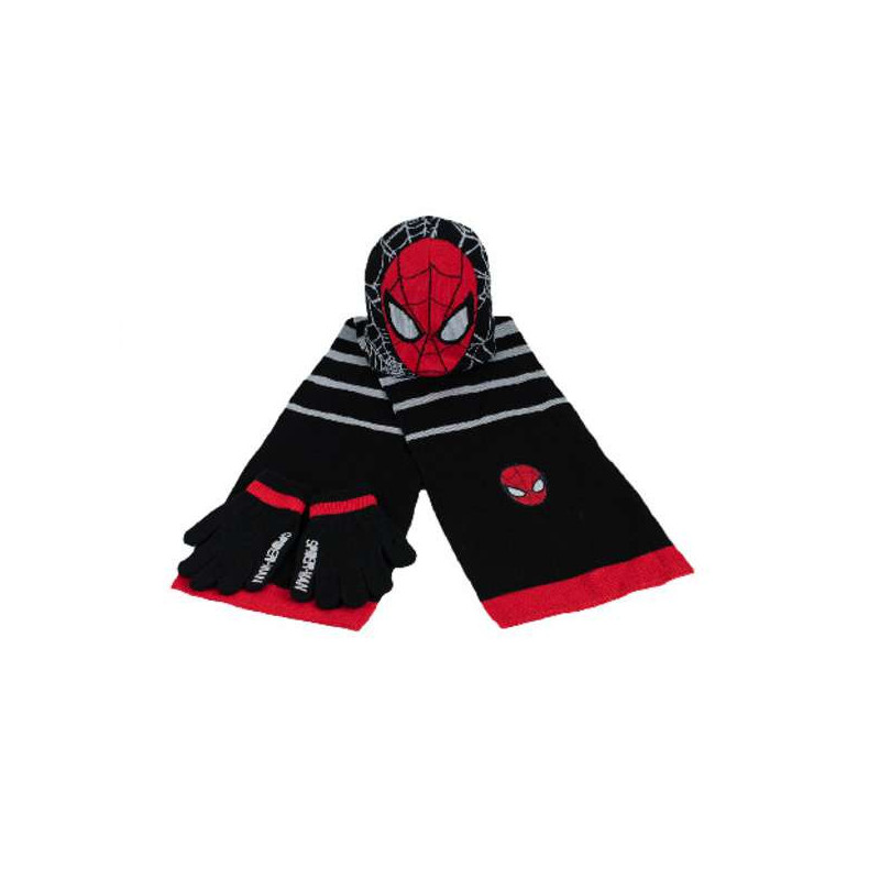 Imagen set gorro guantes bufanda spiderman 50/52cm