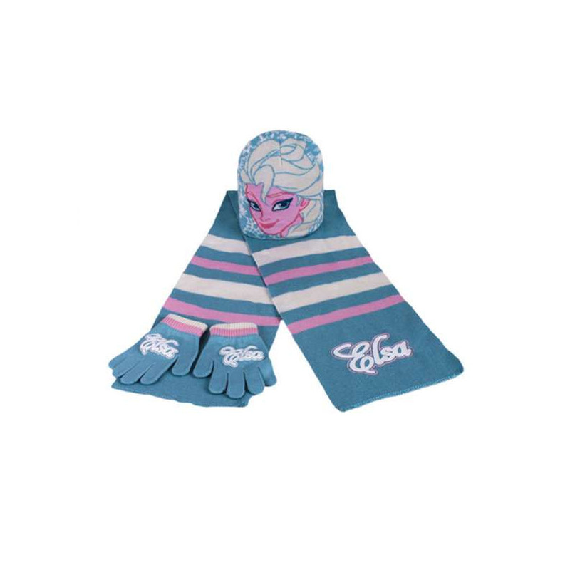 Imagen set gorro guantes bufanda frozen 50/52cm