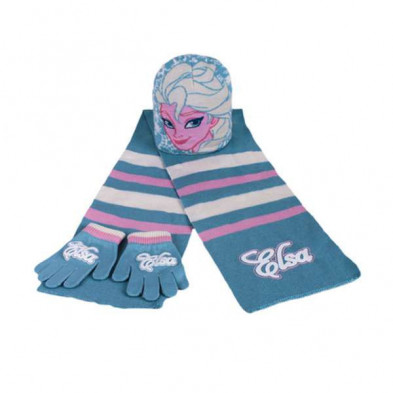 Imagen set gorro guantes bufanda frozen 50/52cm