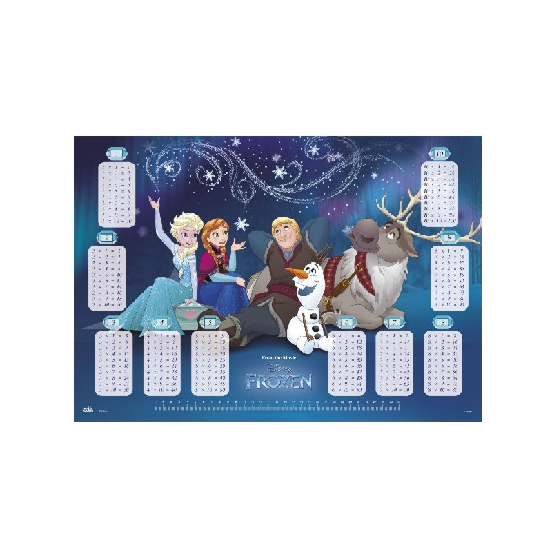 Imagen vade escolar frozen tabla de multiplicar