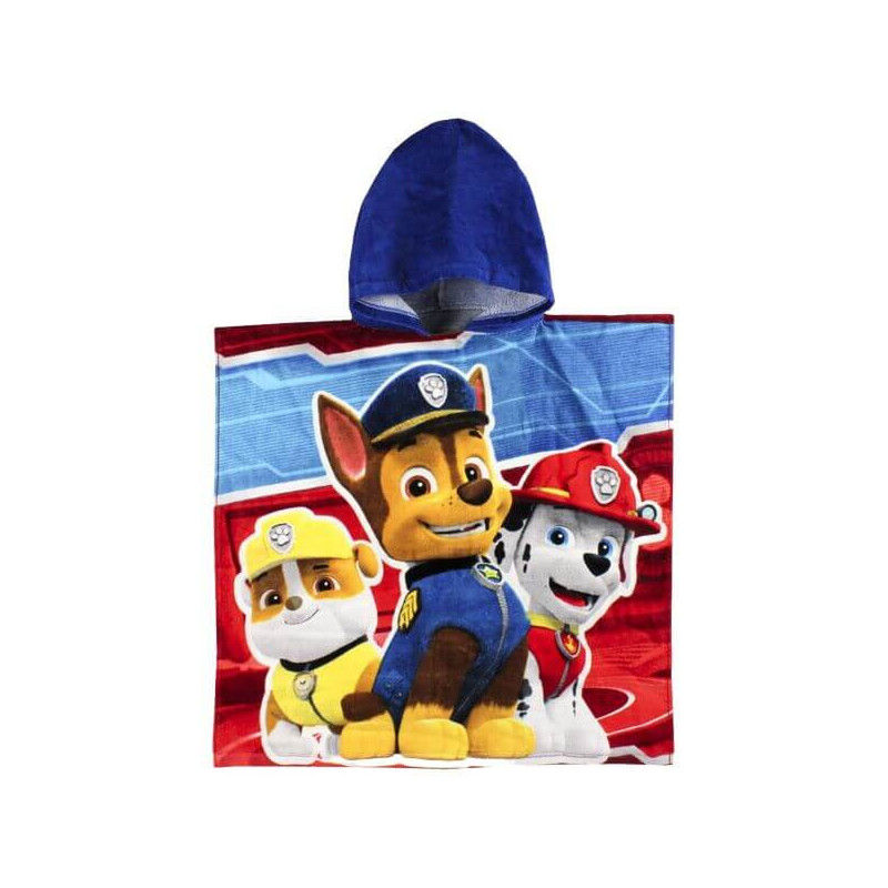 Imagen poncho paw patrol algodon 60x120cm