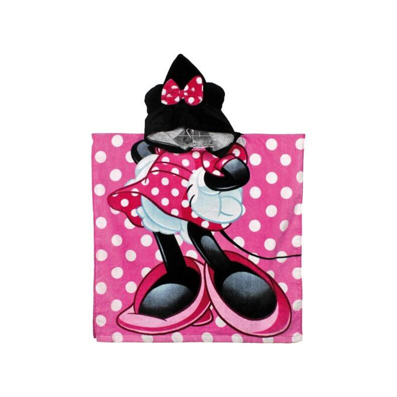 Imagen poncho minnie algodon 60x120cm