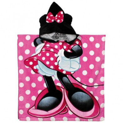 Imagen poncho minnie algodon 60x120cm