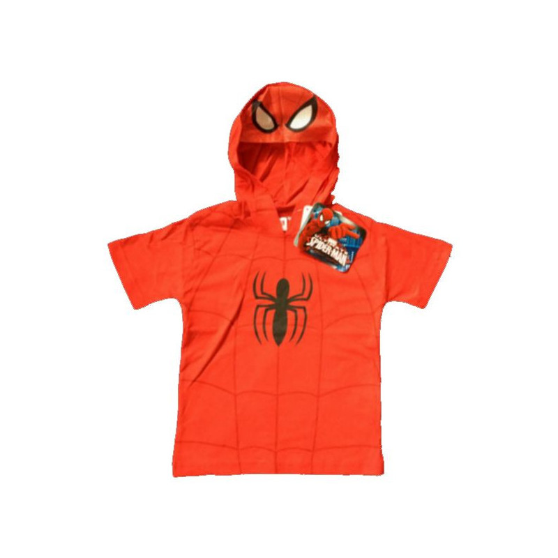 Imagen camiseta niño spiderman logo con capucha