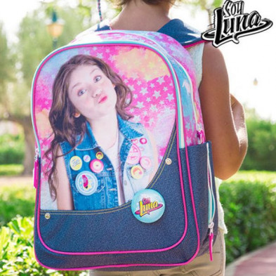 imagen 2 de mochila escolar 42cm soy luna