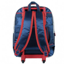 imagen 2 de mochila carro fijo 33cm spiderman