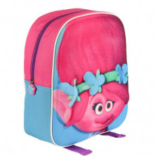 Imagen mochila 3d trolls 25x31x10cm